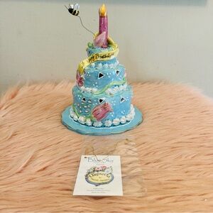 Blue Sky Clayworks Spring Birthday Cake Candle House.